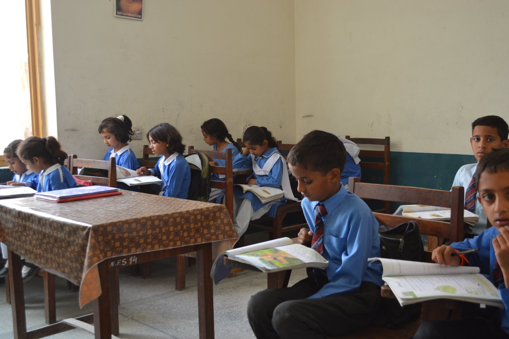 Students studying together