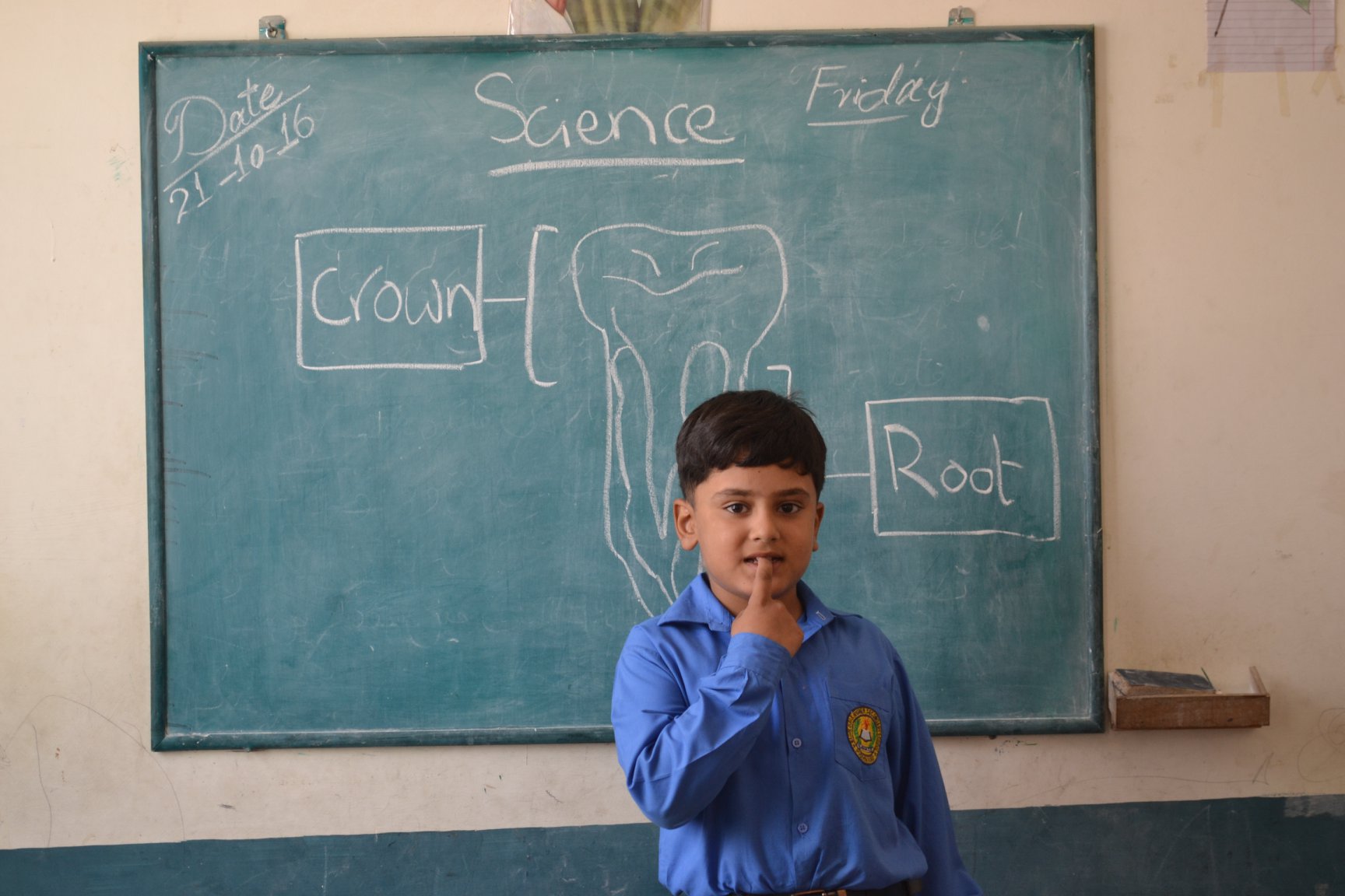 Teacher engaging with students